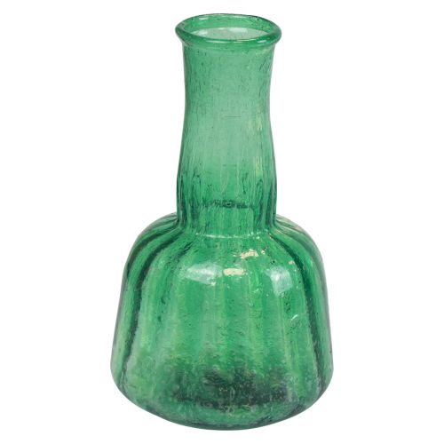 Floristik24 Mini glazen vaas bloemenvaas groen Ø8,5cm H15cm