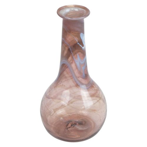 Mini glazen vaas bloemenvaas paars Ø7,5cm H15cm