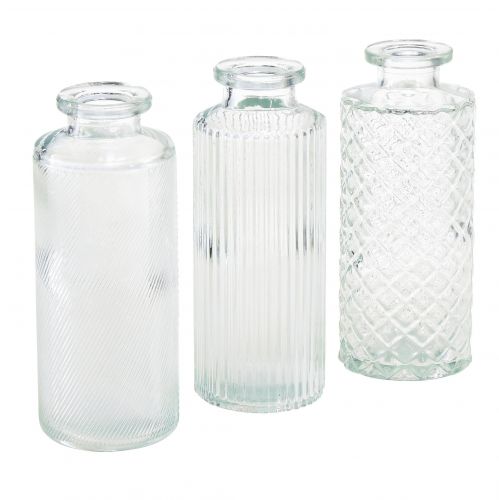 Floristik24 Minivazen glazen decoratieve flesvazen Ø5cm H13cm 3st