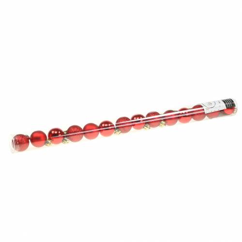 Artikel Mini kerstbal rood Ø3cm 14 st
