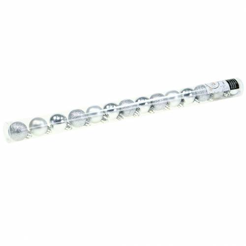 Artikel Mini Kerstbal zilver Ø3cm 14 st