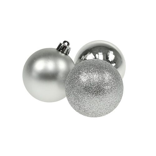 Artikel Mini Kerstbal zilver Ø3cm 14 st