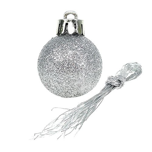 Artikel Mini Kerstbal zilver Ø3cm 14 st