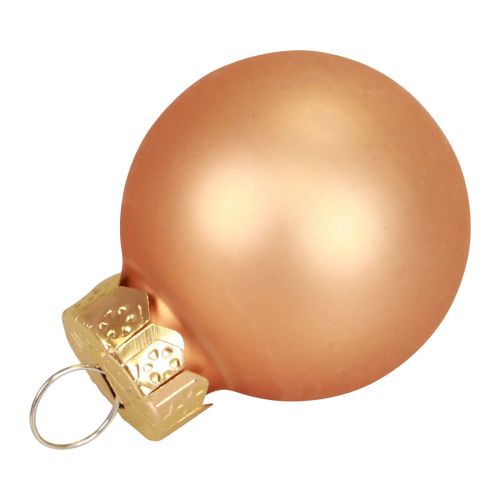 Artikel Mini kerstballen glas abrikoos glans/mat Ø2,5cm 20 st