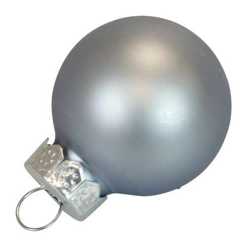 Floristik24 Mini kerstballen glas blauw mat/glanzend Ø2,5cm 20 st