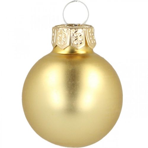 Artikel Mini kerstballen glas goud Ø2,5cm 24 st