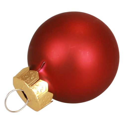 Floristik24 Mini kerstballen rood mat/glanzend Ø2,5cm 20 st
