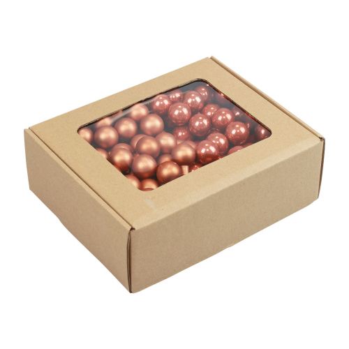 Artikel Mini kerstballen op draadglas rood oranje Ø2cm 140 st
