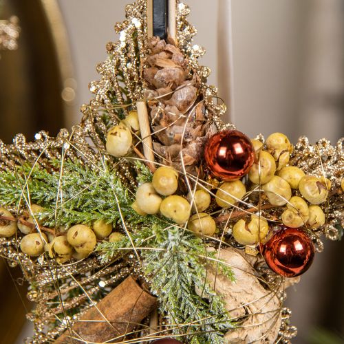 Artikel Mini kerstballen op draadglas rood oranje Ø2cm 140 st