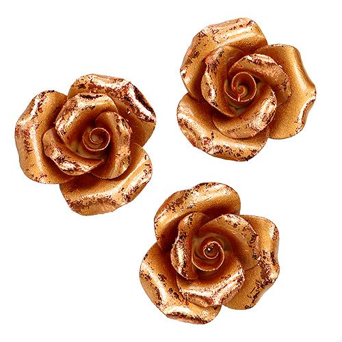 Floristik24 Mini rozen koper 4cm 8st