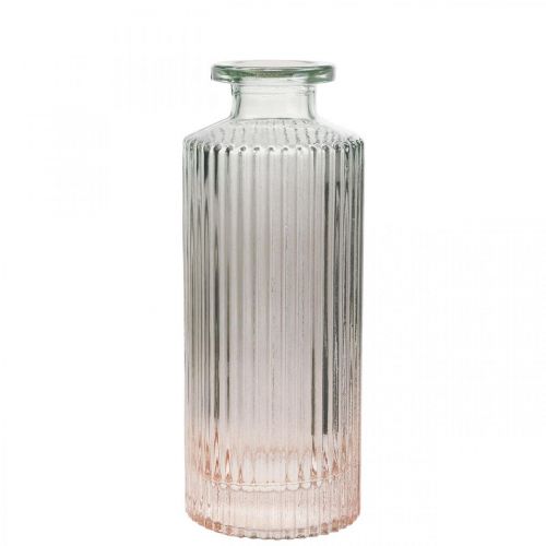 Floristik24 Mini vaas glas decoratief fles helder bruin retro Ø5cm H13.5cm