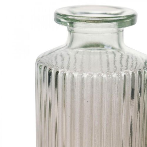 Floristik24 Mini vaas glas decoratief fles helder bruin retro Ø5cm H13.5cm