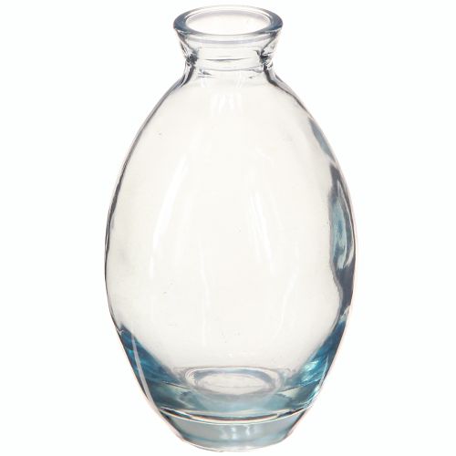 Artikel Mini vaasjes bolvormige decoratieve vazen glas blauw getint H12cm 6 stuks