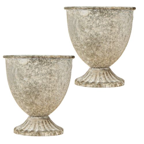 Artikel Mini Vazen Decoratie Beker Metaal Antiek Ø10.5cm 11.5cm 2st