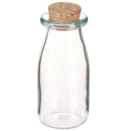 Artikel Mini vazen glazen vazen met kurk H13,5cm Ø5,5cm 6st