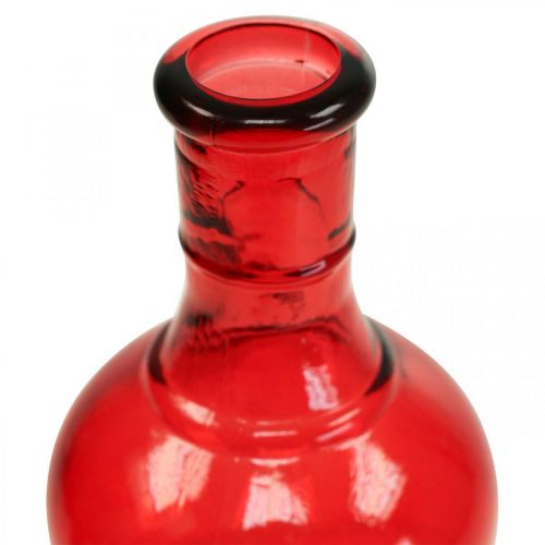 Floristik24 Mini vazen glas decoratief vazen roze roze rood paars 15cm 4st