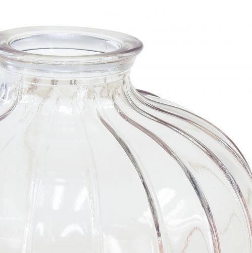 Floristik24 Minivazen Glazen siervazen Bloemenvazen H8,5–11 cm set van 3