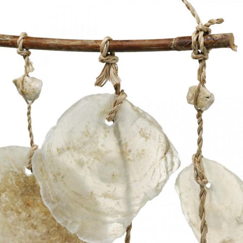 Floristik24 Maritieme decoratiehanger, capiz schelpen, zomerdecoratie L73cm B35cm