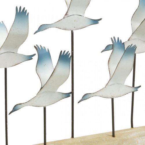 Floristik24 Maritieme zomerdecoratie, vliegende ganzen, metalen decoratie om te plaatsen H27cm L30cm