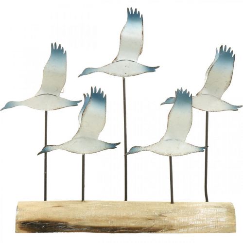 Floristik24 Maritieme zomerdecoratie, vliegende ganzen, metalen decoratie om te plaatsen H27cm L30cm
