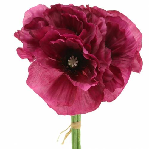Floristik24 Klaproos paars 29cm 6st