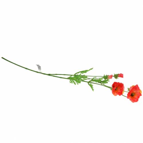 Floristik24 Kunst klaproos roze, gele klaproos zijde bloem 67cm