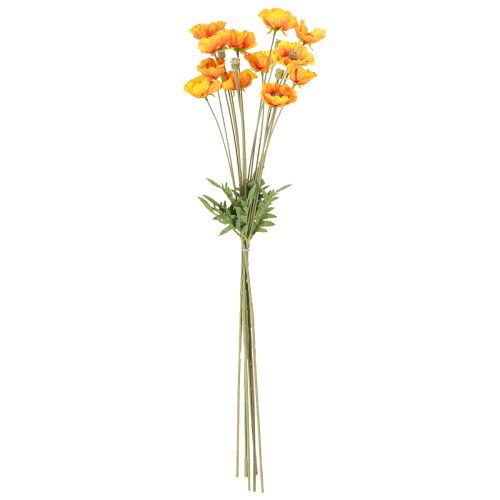 Artikel Klaproos decoratie kunstbloemboeket oranje 78cm 6 stuks
