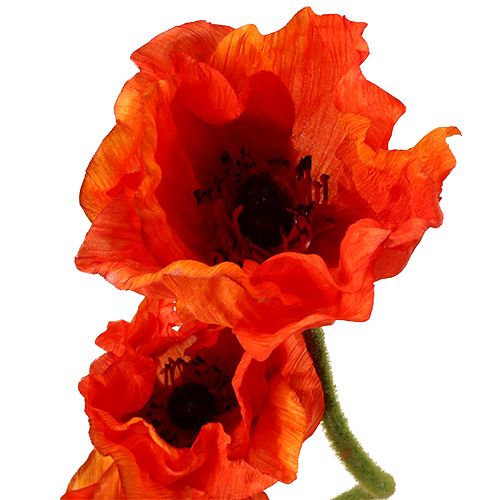 Artikel Klaprozen kunst kunstbloemen oranje 58cm–74cm 3st