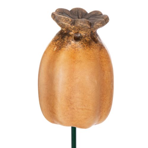 Artikel Tuinpaal met klaprooszaadpeul - decoratief accent voor tuindecoratie en doe-het-zelfprojecten - 41 cm, 4 stuks