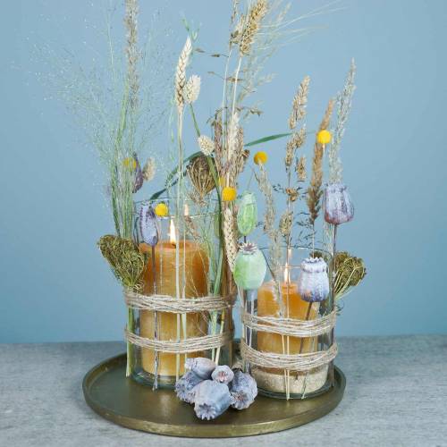 Floristik24 Kunstmatige papaver capsules geel, bruin 6st