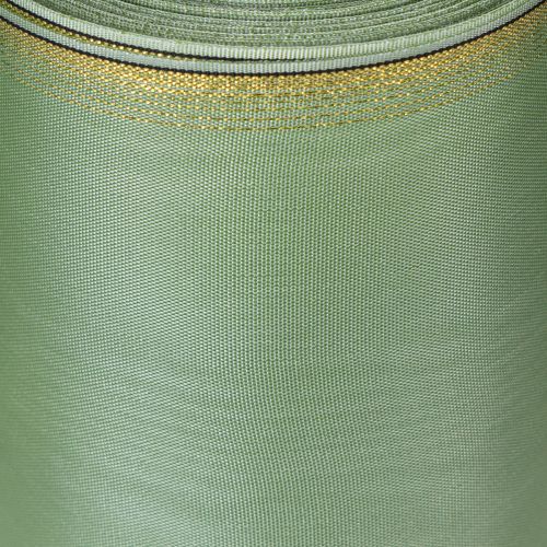 Artikel Moiré kranslint saliegroen met gouden rand - 175 mm x 25 m - decoratief lint voor bloemstukken en feestelijke gelegenheden