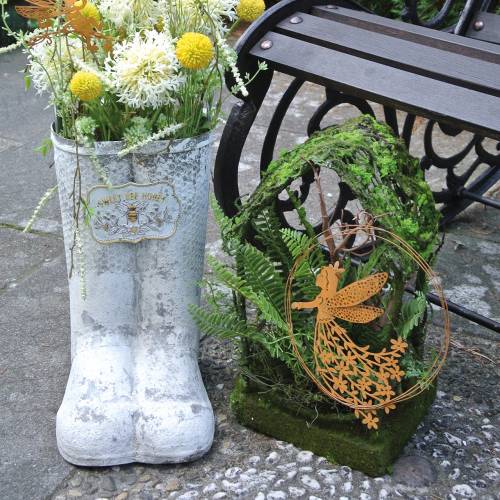 Floristik24 Moss deco grashuis met kunstmos en varen