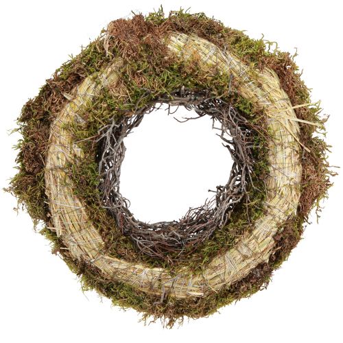 Artikel Moskrans sierkrans mosgroen met muiskruid naturel Ø30cm