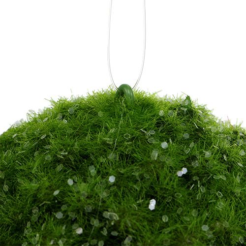 Floristik24 Mosbal met mica Ø9cm groen