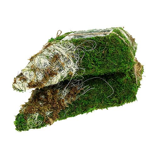 Floristik24 Moss kussen ruit 34cm x 19cm 2st