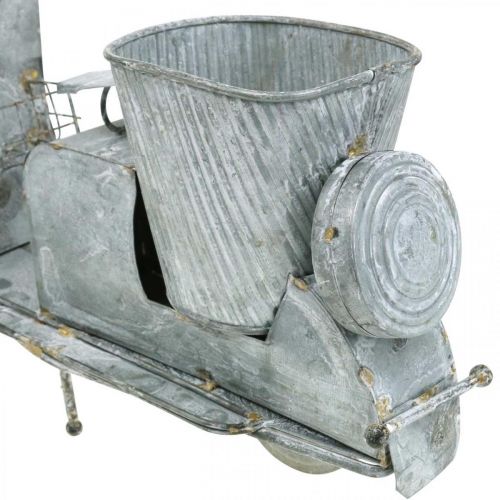 Floristik24 Bloempot scooter metaal vintage white wash 35×12×23cm