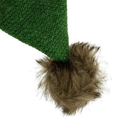 Floristik24 Muts met bontrand om 28 cm groen op te hangen