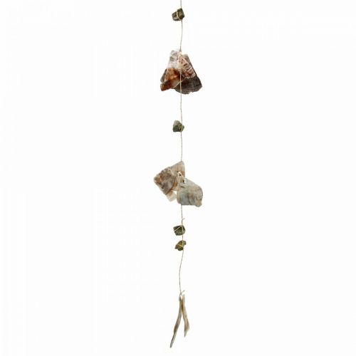 Artikel Schelpenslinger met stenen naturel 100cm