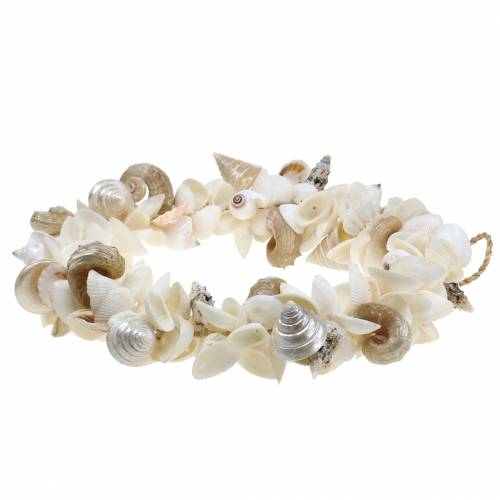 Floristik24 Schelpkrans naturel wit Ø40cm