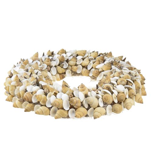 Artikel Schelpenkrans schelpen zeeslakken naturel wit Ø35cm