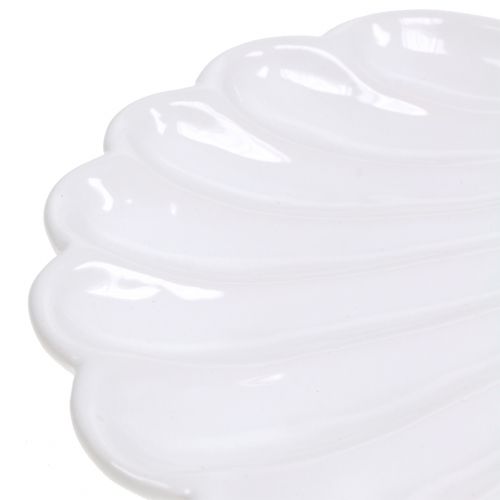 Floristik24 Decoratieve schaal schaal wit 15cm x 16cm 3st