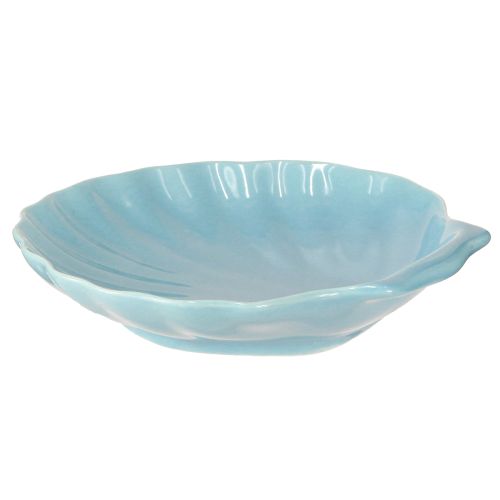 Artikel Schelp bord maritiem kom keramiek blauw wit 14cm 3st