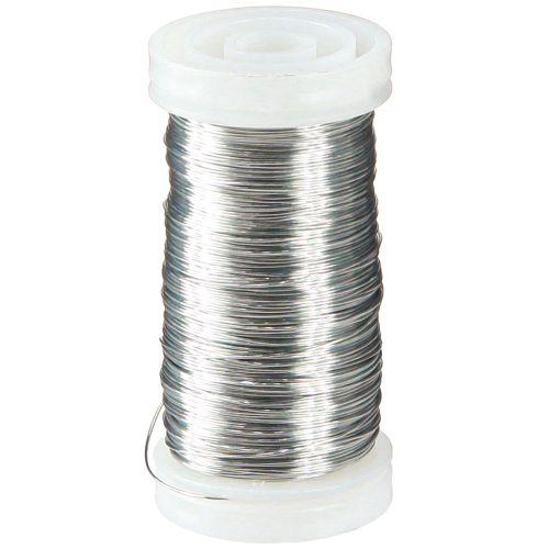 Floristik24 Mirtedraad zilver gegalvaniseerd 0,37 mm 100 g