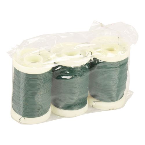 Artikel Bloemistendraad decoratiedraad mirtedraad groen 0,30 mm 100 g 3 st