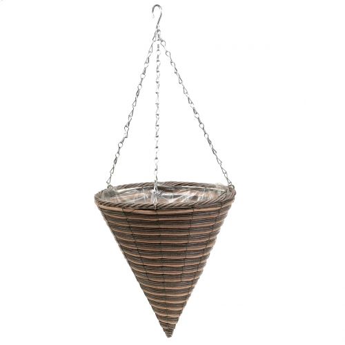 Mand licht kegel tas natuur Ø30cm H36cm