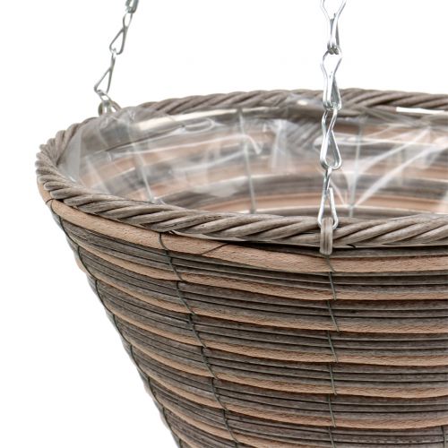 Mand licht kegel tas natuur Ø30cm H36cm