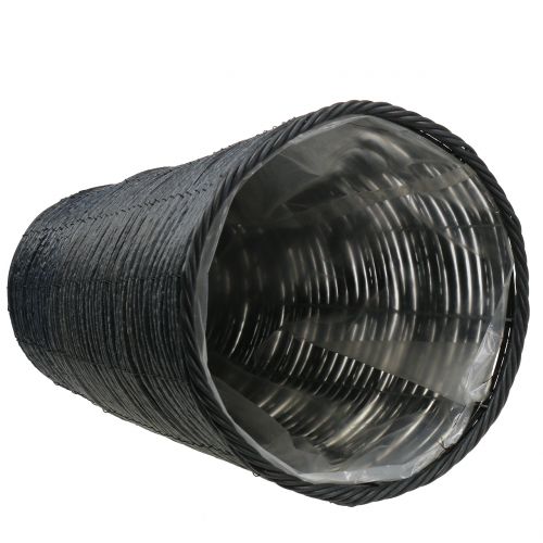 Floristik24 Bloempot rotan look antraciet Ø30cm H50cm