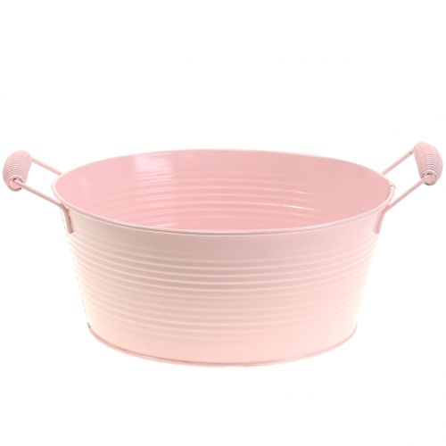 Floristik24 Zinkkom pastel kleuren met handvat Ø22cm H9.5cm 3st