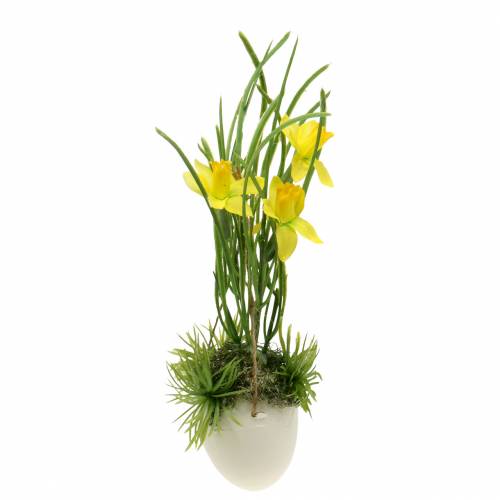 Floristik24 Narcis in de eierschaal om op te hangen Kunstgeel 25cm