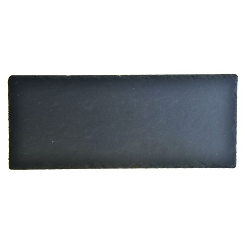 Floristik24 Natuurleisteen bord rechthoekig stenen dienblad zwart 30×12,5cm 4 st